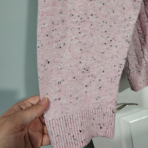 Talbots Woman Pink Cableknit Crewneck Sweater in Size 3X - Picture 6 of 12